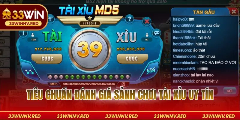 Tiêu chuẩn đánh giá sảnh chơi tài xỉu uy tín